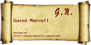 Gazsó Marcell névjegykártya